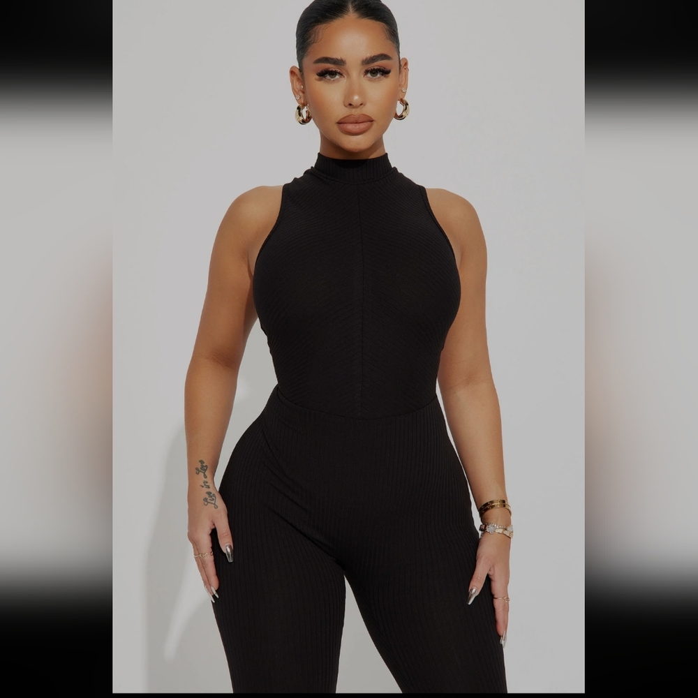 Fashion Nova Aria Ribbed Jumpsuit